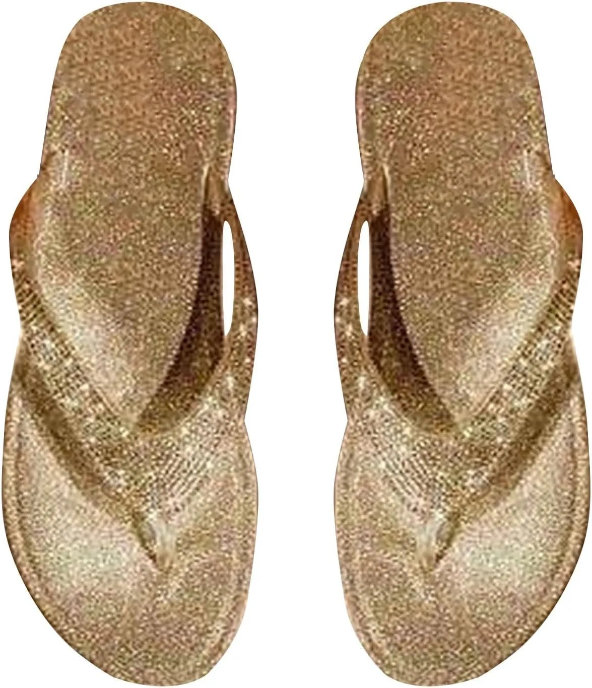 Beach Slippers for Women Summer Fancy Style Flip Flops Rhinestone Open Toe Slippers Bling-Bling Flat Slides