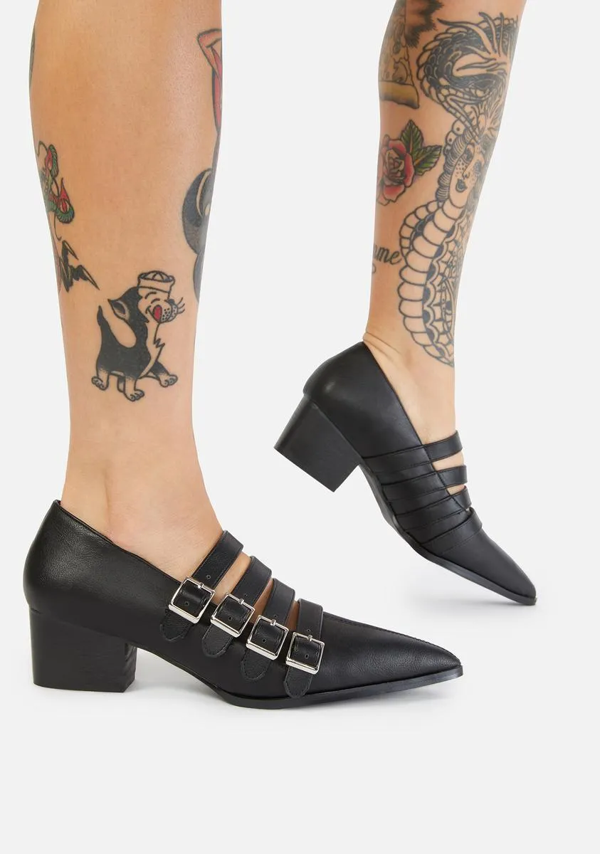 Black Coven Block Heels