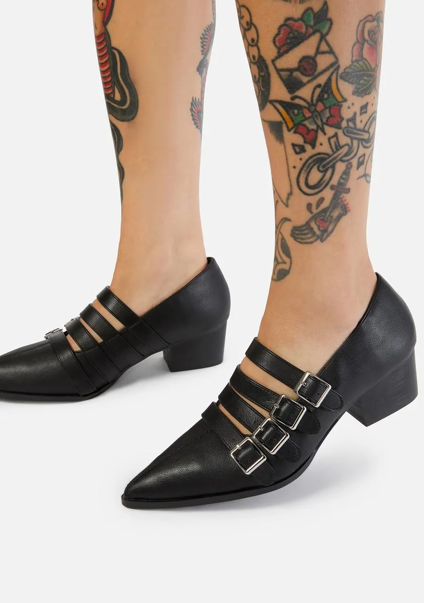 Black Coven Block Heels