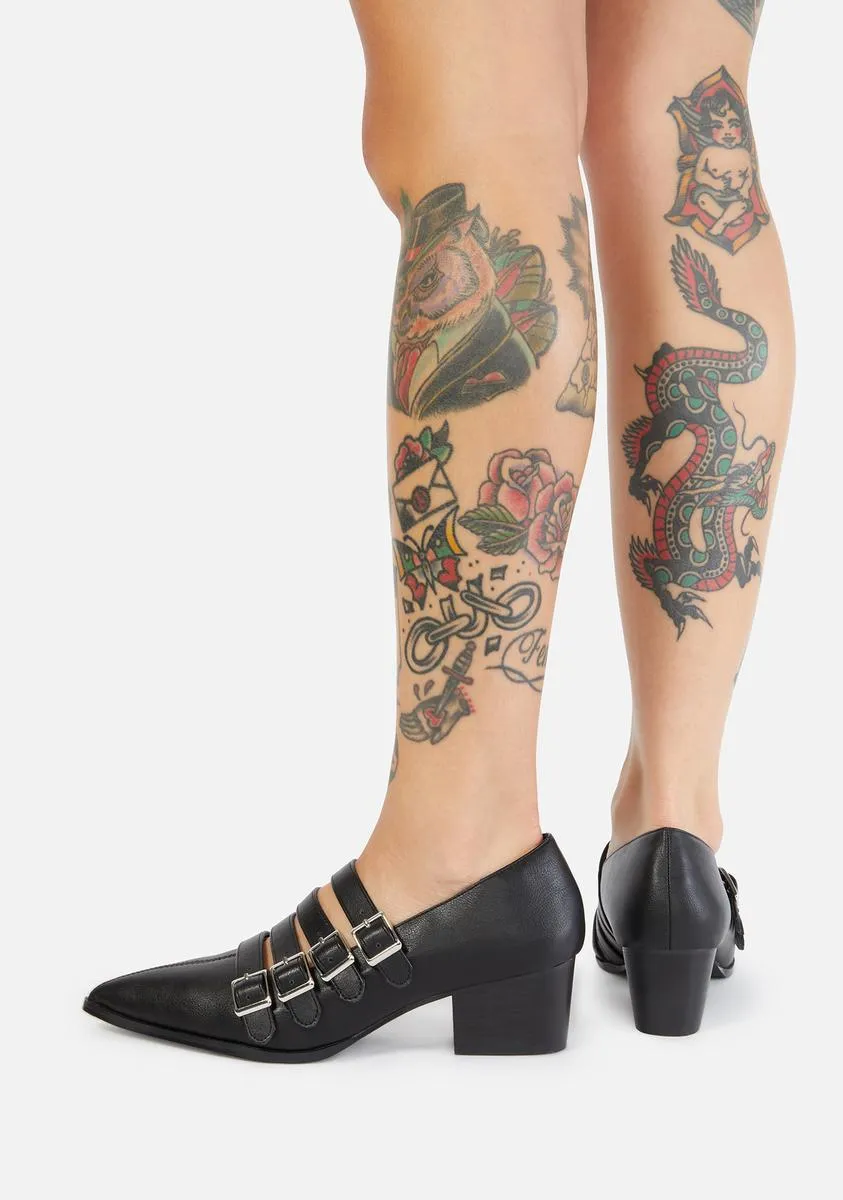 Black Coven Block Heels