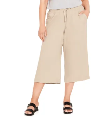 Cindy Wide Leg Crop Pant | Stone