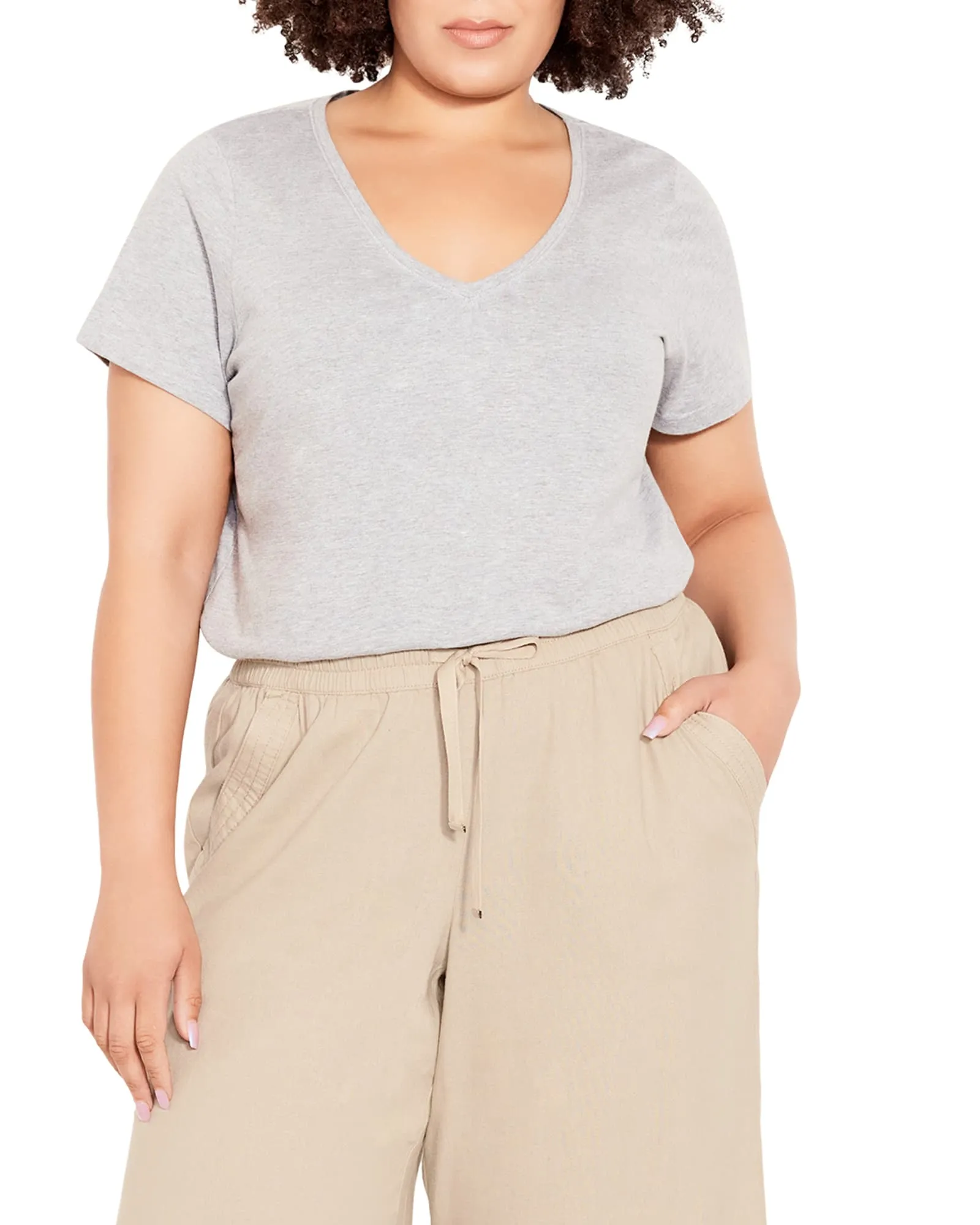 Cindy Wide Leg Crop Pant | Stone