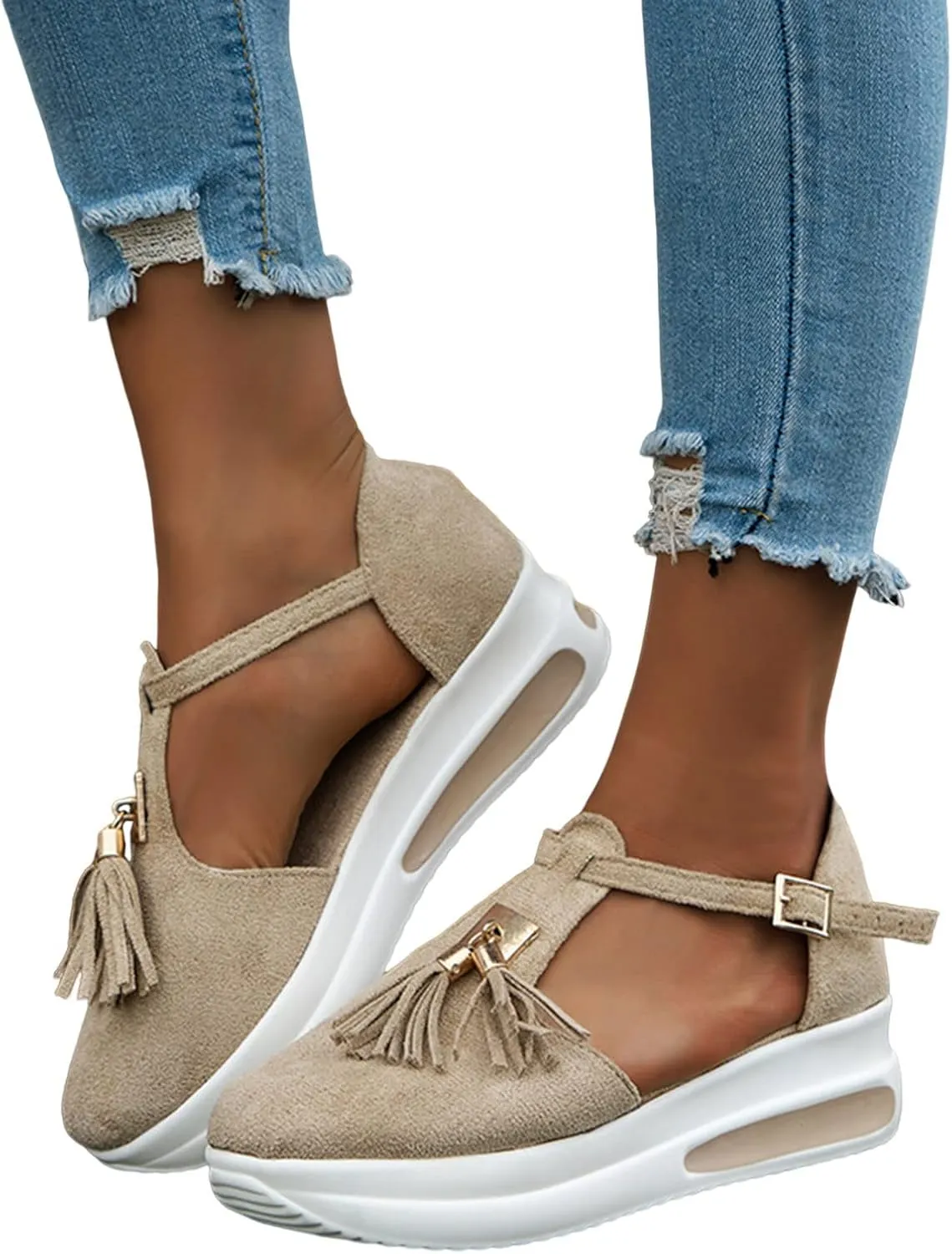 Closed Toe Sandals Women Womens Sandals Summer Casual Closed Toe Hollow Strappy Flat Sandals Buckle Strap Sandals