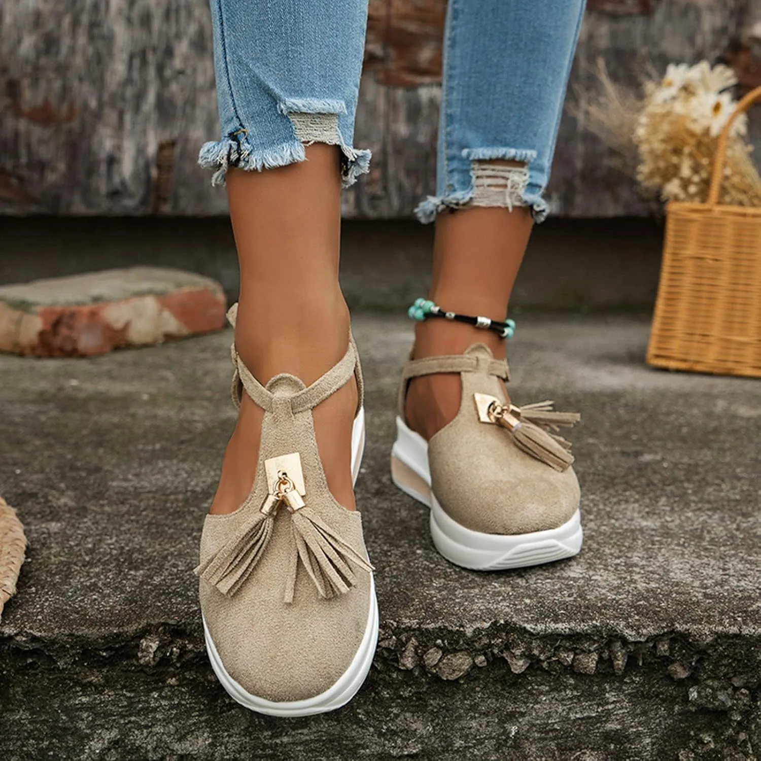 Closed Toe Sandals Women Womens Sandals Summer Casual Closed Toe Hollow Strappy Flat Sandals Buckle Strap Sandals