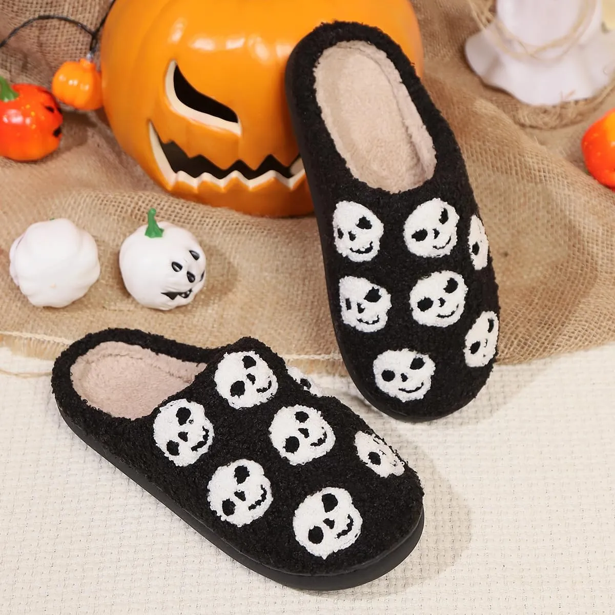 Cozy Furry Slippers for Women & Men, Bear Paw, Halloween, Christmas Designs, Warm Indoor Non-Slip Winter House Shoes