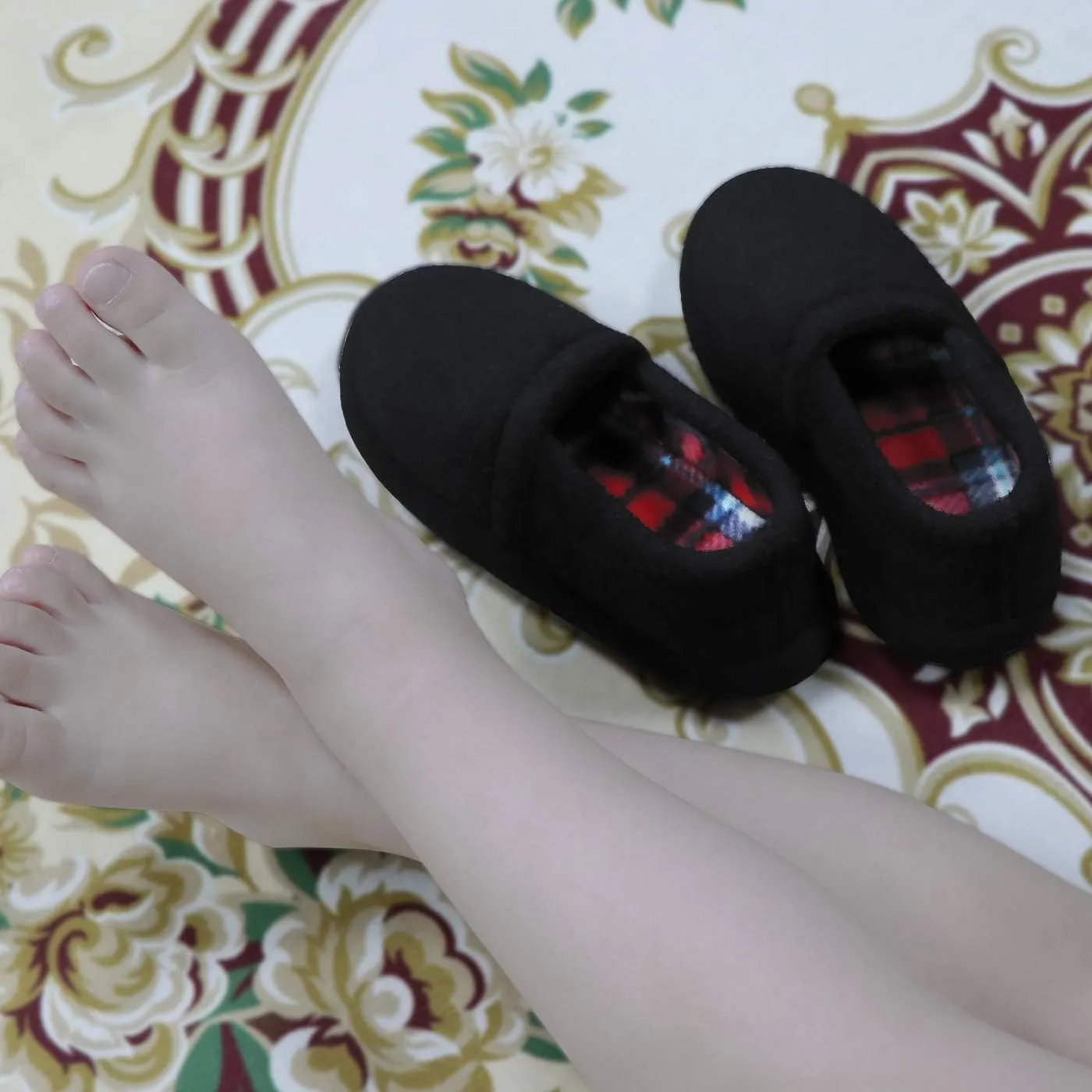 festooning Kids Boys Comfy Warm Indoor House Slippers Fleece Memory Foam Shoes