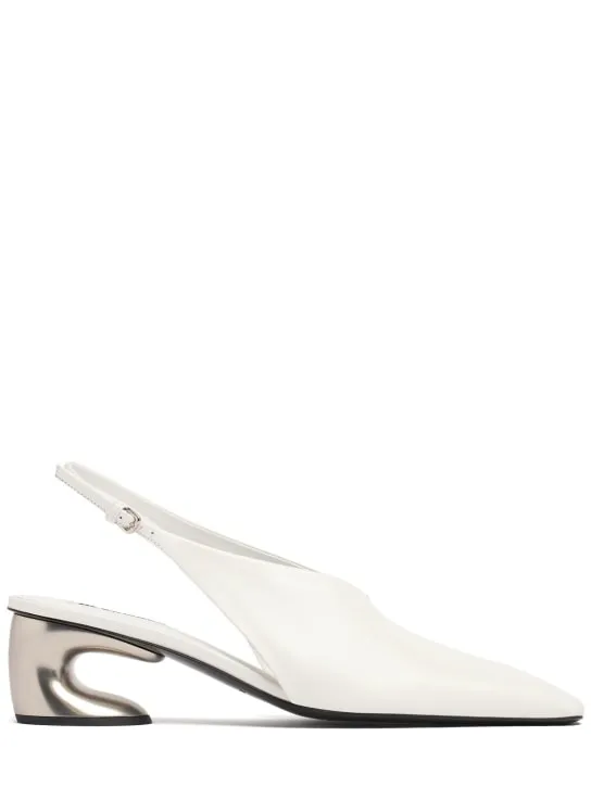 Jil Sander   50mm Leather slingback pumps 