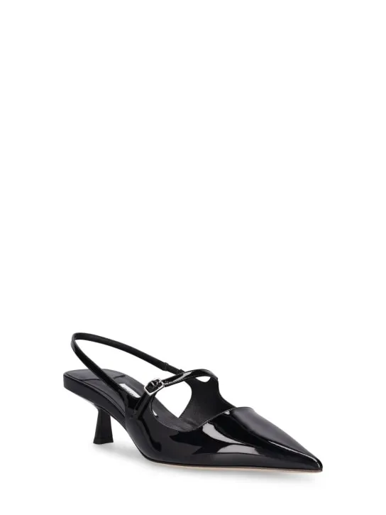 Jimmy Choo   45mm Didi leather slingback pumps 