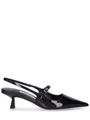 Jimmy Choo   45mm Didi leather slingback pumps 