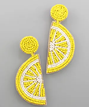Lemon Wedge Earrings