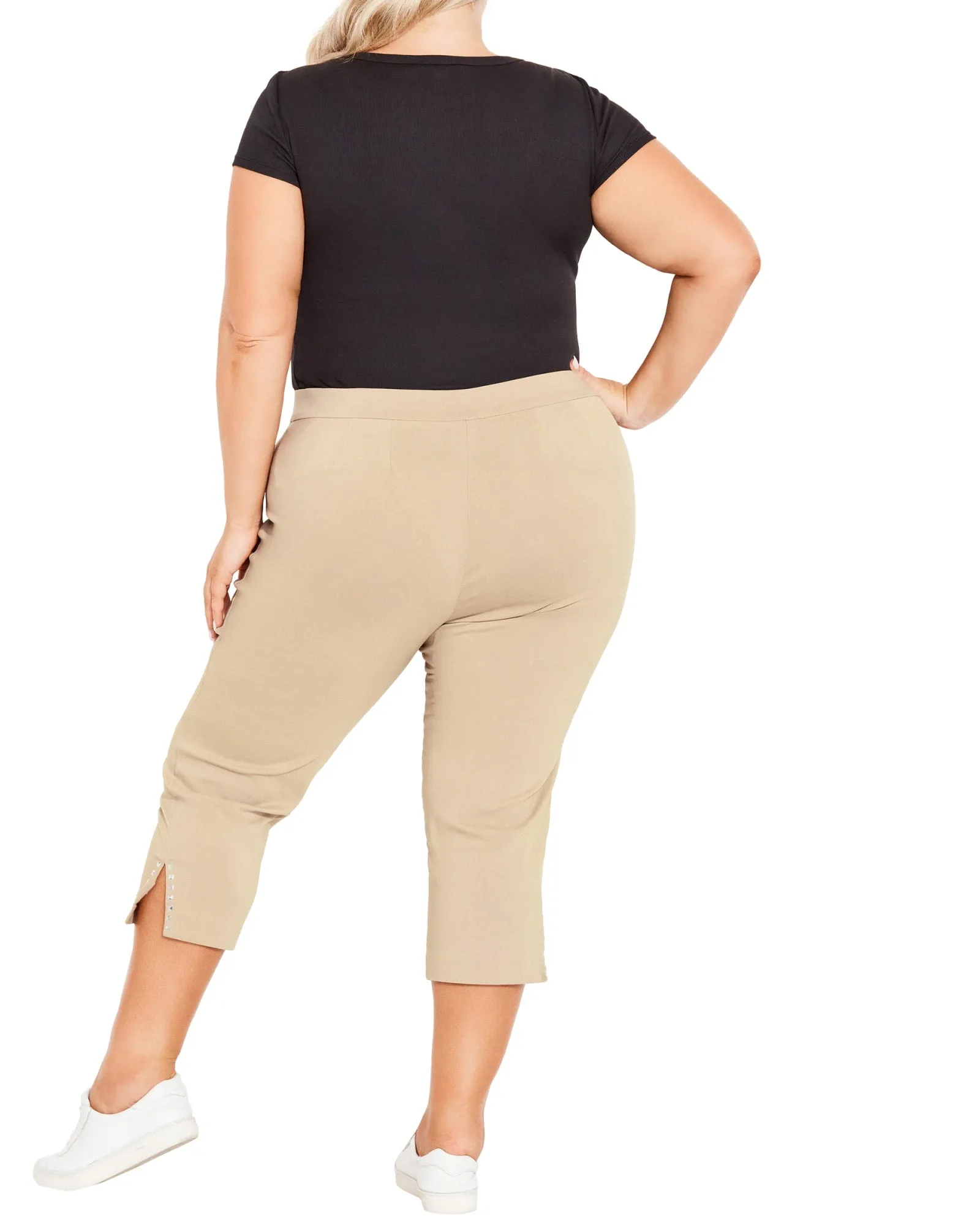 Nikki Stretch Capri | Stone