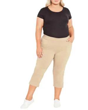 Nikki Stretch Capri | Stone