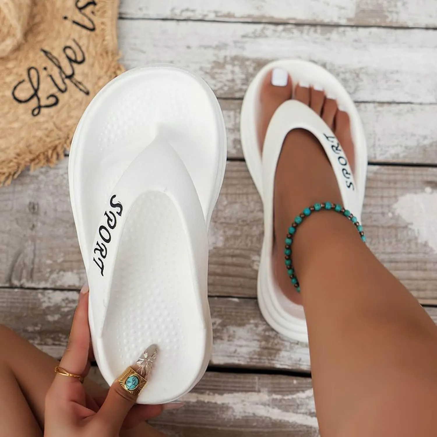 Orthopedic Sandals for Women Arch Support Recovery Flip Flops Pillow Comfortable Cloud Slippers Summer Beach Shoes