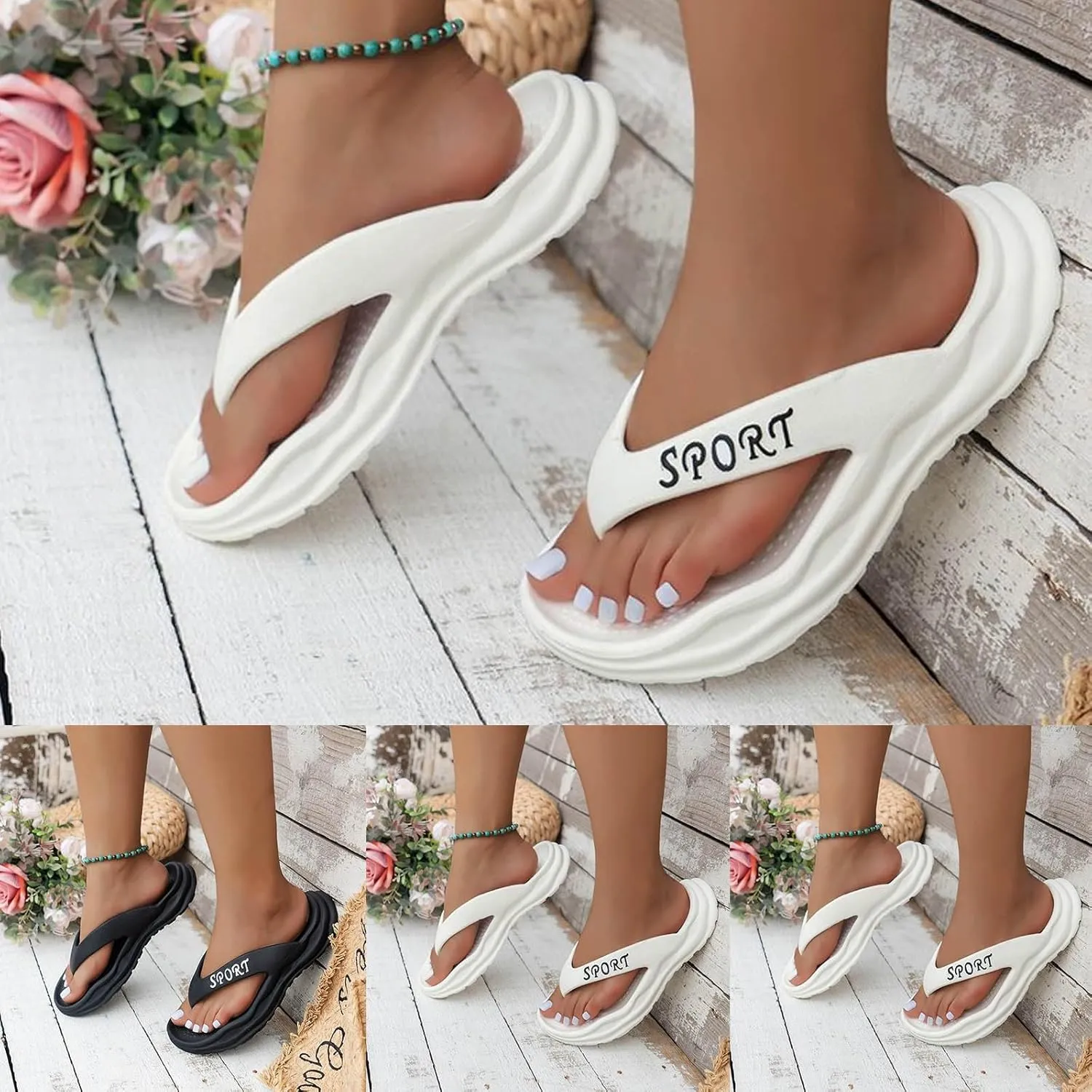 Orthopedic Sandals for Women Arch Support Recovery Flip Flops Pillow Comfortable Cloud Slippers Summer Beach Shoes