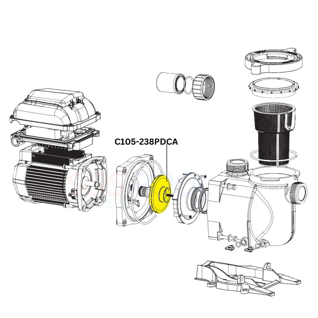 Pentair Impeller For SuperFlo Pumps | C105-238PDCA
