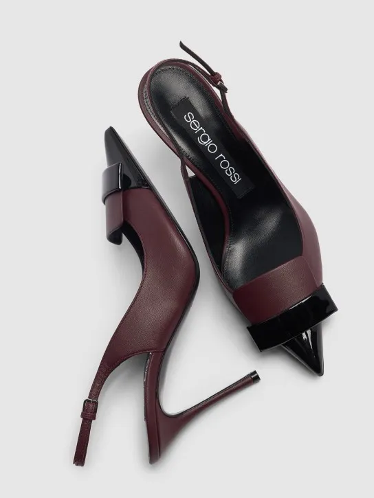 Sergio Rossi   75mm Leather slingback pumps 