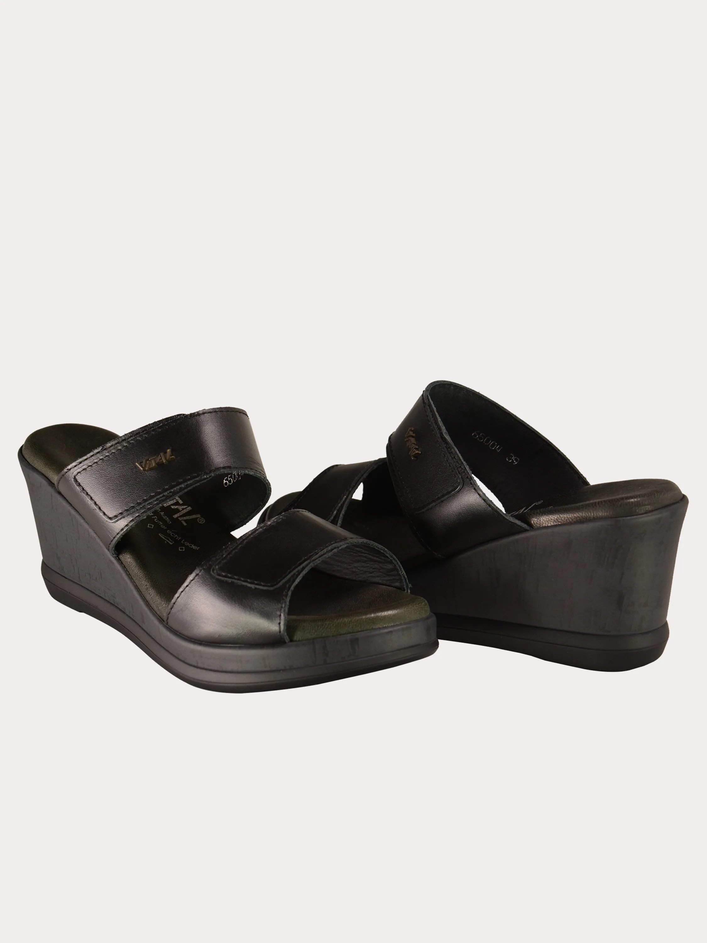 Vital Women's Wedge Strap Leather Sandals