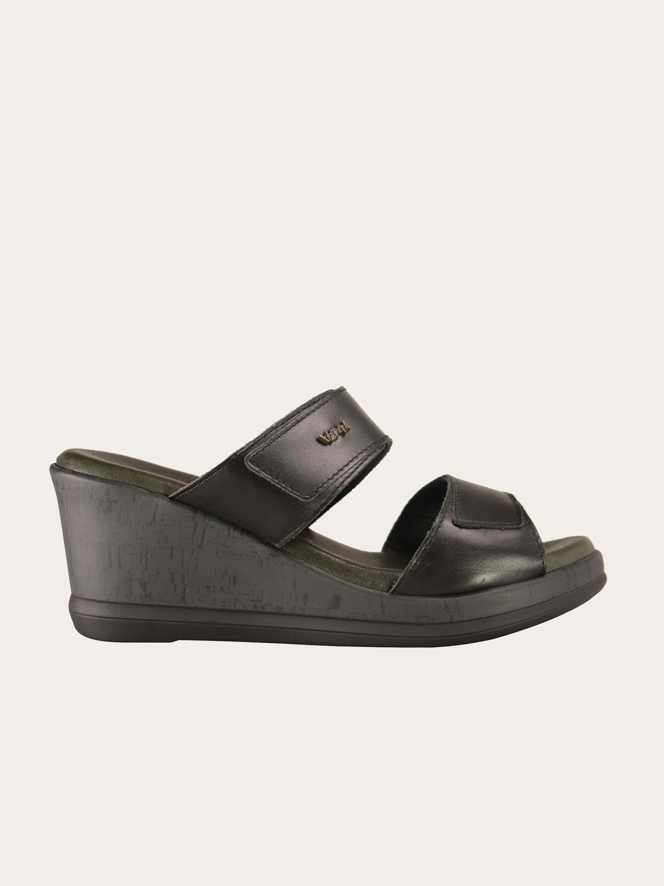 Vital Women's Wedge Strap Leather Sandals