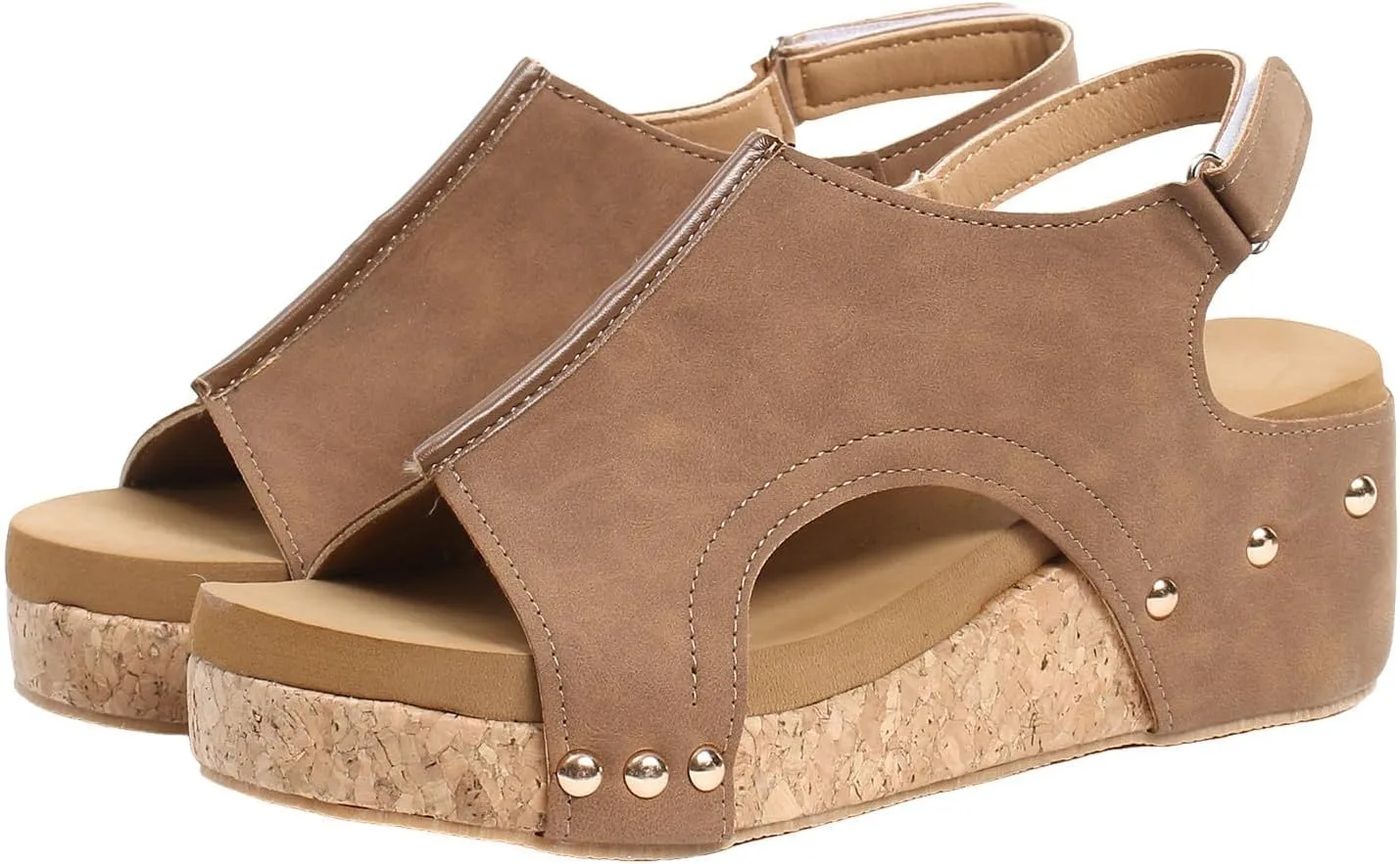 Wedge Sandals for Women 2025,Womens Dressy Summer Platform Sandals,Casual Wedges Heels Cork Walking Strappy Sandals Orthopedic Shoe