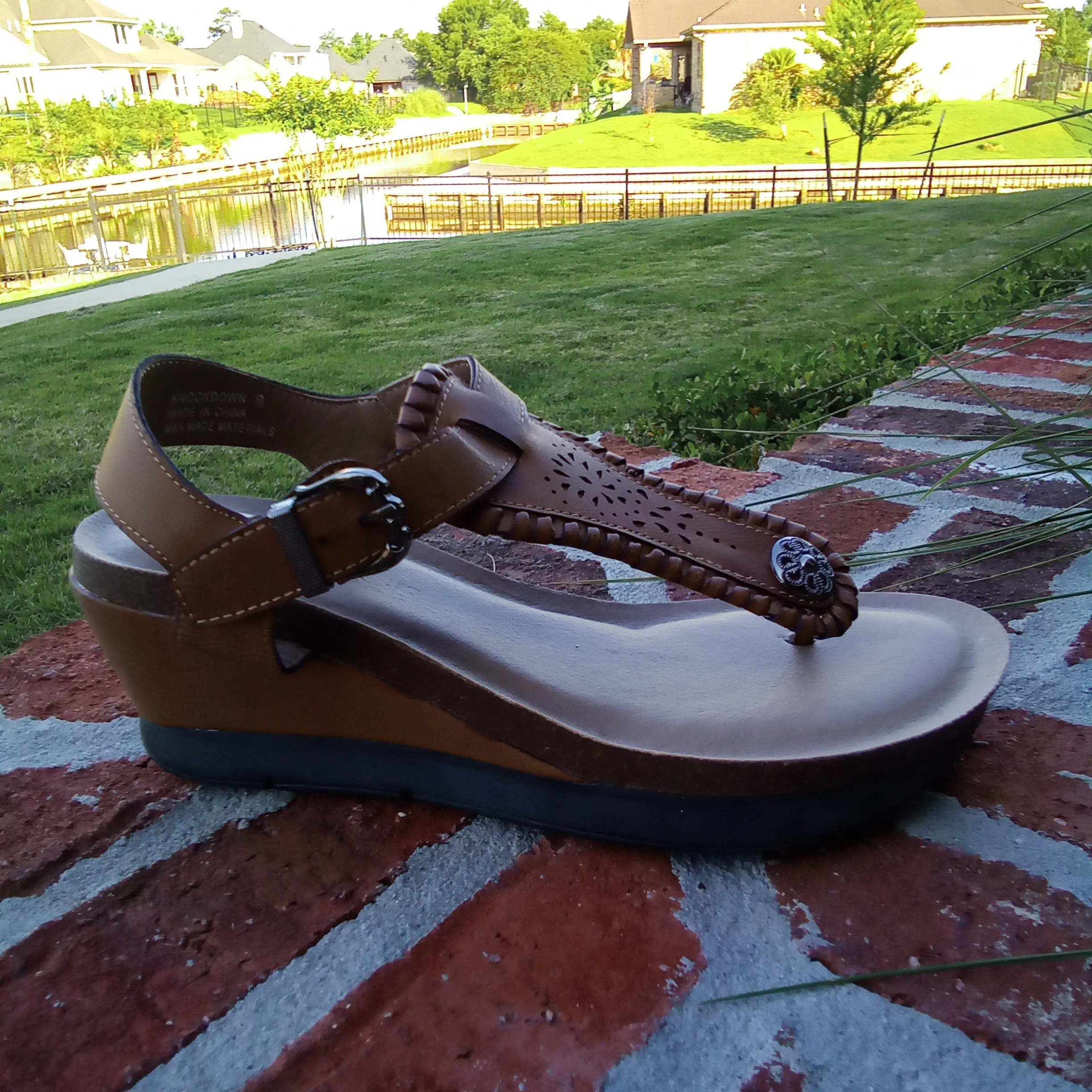 Wedged Thong Buckle Sandal | Boutique by Corkys Knock Down - FINAL SALE