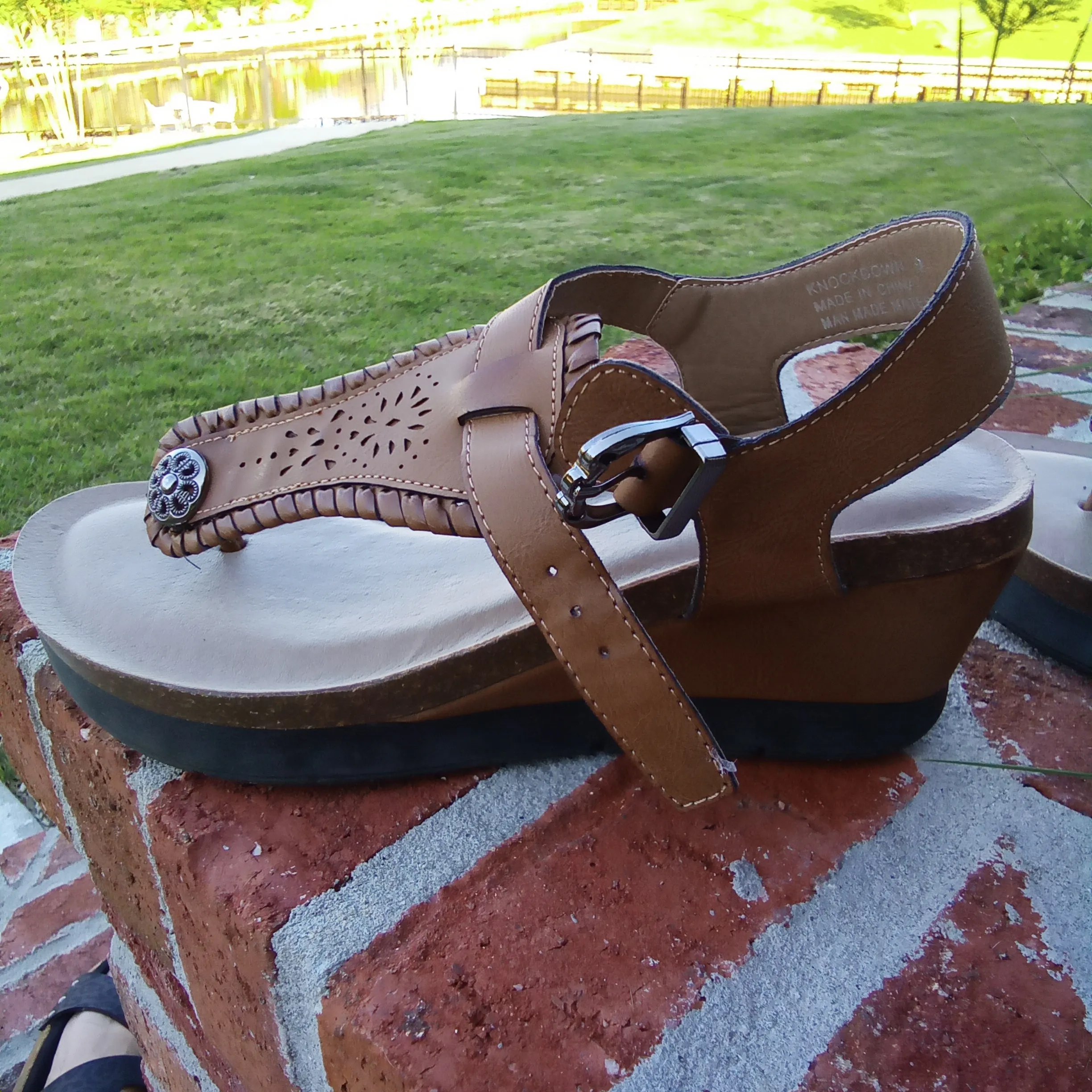 Wedged Thong Buckle Sandal | Boutique by Corkys Knock Down - FINAL SALE