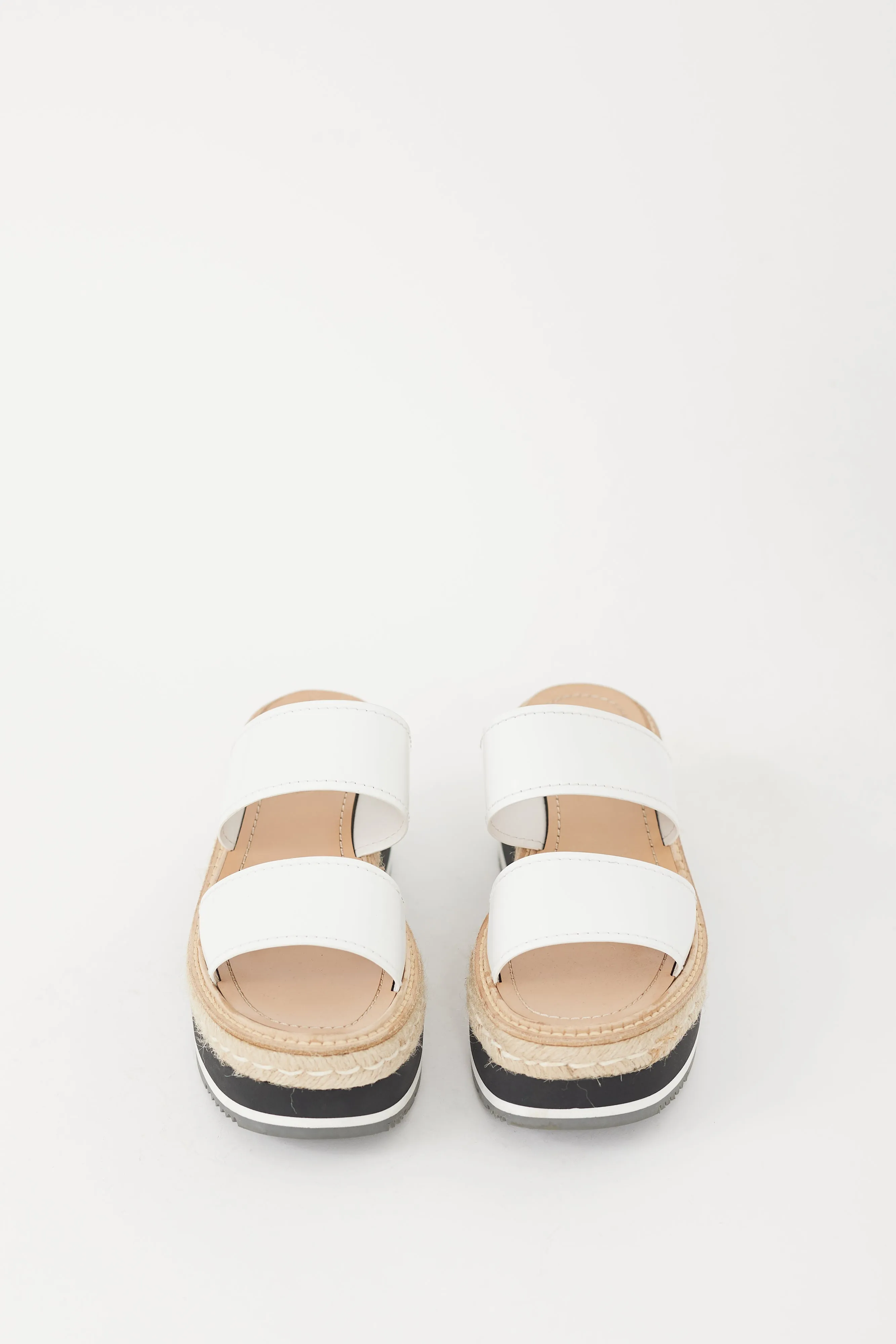 White & Multicolour Strappy Espadrille Sandal